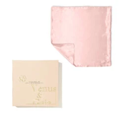 Taie D'Oreiller En Soie Format Carré -Magasin De Cosmétiques Venus Gaia Taie Oreiller En Soie Carre Rose Poudree TINY