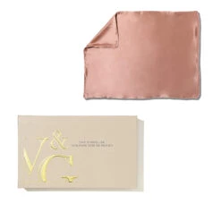 Taie D'Oreiller En Soie Format Rectangle -Magasin De Cosmétiques Venus Gaia Taie Oreiller En Soie Rectangle Vieux Rose TINY